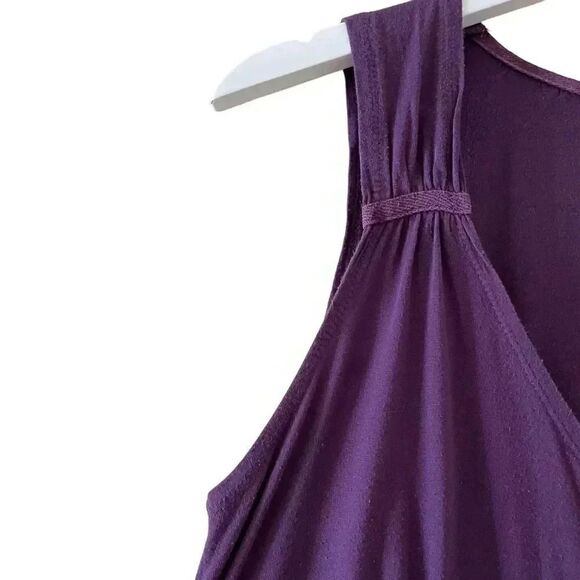 Calvin Klein Jeans V- Neck Purple Tie Dye Sleeveless Viscose Boho Dress #1005 - Picture 3 of 11